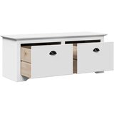 vidaXL L klop v preddverju "BODO" Bela 114x40x45 cm | Shoptok.si