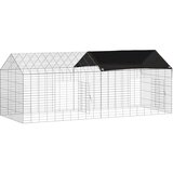  Kavez za zečeve Srebrno 200 x 78 x 78 cm Cinkani čelik | Eponuda.com