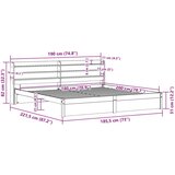 vidaXL Posteljni okvir z vzglavjem brez vzmetnice bel 180x200 cm | Shoptok.si