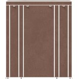  Ormar od Tkanine s Pregradama i Šipkama 45 x 150 x 176 cm Smeđi | shoptok.hr