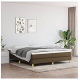 Box spring postelja z vzmetnico temno rjava 180x200 cm blago | Shoptok.si