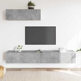  3-dijelni set TV ormarića siva betona konstruirano drvo Cijene