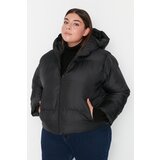 Trendyol Curve Black Hooded Inflatable Coat | shoptok.hr