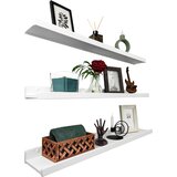 WOOD WEDGE komplet 3 stenskih polic iz masivnega lesa – 60 cm odprta embalaža | Shoptok.si