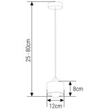  Visilica na sajli 1xE27/35W/230V prečnik 12 cm crna/zlatna | Eponuda.com