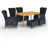  7-dijelni vrtni blagovaonski set tamnosivi | shoptok.hr