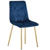 Libra stolica - tamnoplavi baršun / zlatne noge x 1 | shoptok.hr