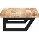  Zidna polica za umivaonik od čelika i masivnog bagremovog drva Smeđa 80 x 40 x 4 cm | shoptok.hr