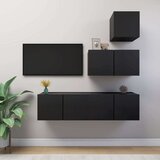  4-dijelni set TV ormarića crni od iverice | shoptok.hr