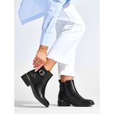 Shelvt Classic women's black ankle boots with buckle | Shoptok.si