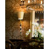 Elstead Lighting Elstead Flambeau Stropna svetilka z 2 lučema, črna, krem, zlati lističi, E27, (22098197) | Shoptok.si