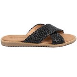 Shelvt Braided black women's flip-flops | Shoptok.si