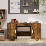  Pisalna miza dimljeni hrast 140x50x75 cm inženirski les, (20640670) | Shoptok.si