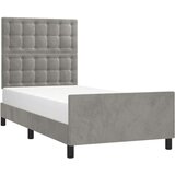  Za krevet s uzglavljem svjetlosivi 80 x 200 cm baršunasti | shoptok.hr