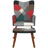  Stolica za ljuljanje s osloncem za noge patchwork od tkanine | shoptok.hr