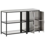 vidaXL kuhinjski set za pohranu 2 pcs srebrna 150 x 50 x 92 cm | shoptok.hr