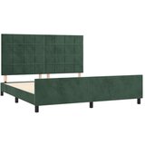  Za krevet s uzglavljem tamnozeleni 160x200 cm baršunasti | shoptok.hr