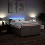vidaXL Box spring postelja z vzmetnico taupe 140x190 cm blago | Shoptok.si