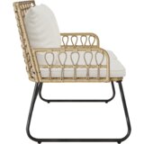 vidaXL Vrtna klop Črna, antracit 113 x 69 x 83 cm Poli ratan, jeklo | Shoptok.si