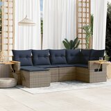vidaXL 6-dijelni set vrtnih sofa od poliratana s jastucima sivi | shoptok.hr