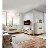 XORA komoda, bela, barve hrasta | Shoptok.si
