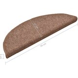  Tepisi za stepenice 15 kom smeđi 56 x 17 x 3 cm | shoptok.hr