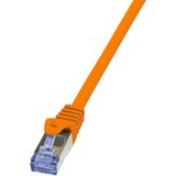 Logilink CQ3018S RJ45 omrežni kabel\, Patch kabel CAT 6a S/FTP 0.25 m oranžna ognjevaren\, z zaščitnim zapornim zatičem 1 kos, (20418462) | Shoptok.si
