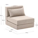 Kave Home Fotelja sivo-bež na rasklapanje Arty – | shoptok.hr