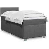  Krevet s oprugama i madracem tamnosivi 90x200 cm od tkanine | shoptok.hr