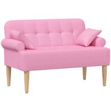  Ljubavni kauč s gumbima Ružičasta 120 x 65 x 79 cm Tkanina | Eponuda.com