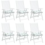  Jastuci za stolice 6 kom s uzorkom lišća 50x50x7 cm od tkanine | shoptok.hr