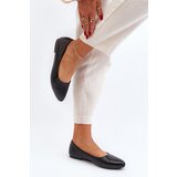 EVENTO PE1 Women's Black Eco Leather Ballerina Flats Tindomiel | shoptok.hr