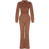 Trendyol Brown Velvet Woven Jumpsuit | Shoptok.si