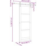 vidaXL klizna vrata s kompletnim setom 'ORKDAL'78x211 cm | shoptok.hr