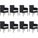  9-dijelni vrtni blagovaonski set crni | shoptok.hr