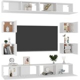  8-dijelni set TV ormarića bijeli od konstruiranog drva | shoptok.hr