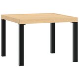  The Living Store Vrtna klubska mizica črna 55x55x39,5 cm prašno lakirano jeklo - Vrtna Klubska Mizica, (21460515) | Shoptok.si