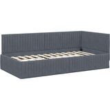  Kutni okvir kreveta Tamno siva 100 cm x 200 cm Baršun | shoptok.hr