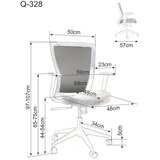  Uredska stolica Q-328 - Tkanina - plavo/crna | shoptok.hr