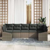 vidaXL set za vrtno objedovanje s jastučićima siva poli rattan | shoptok.hr