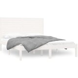  Posteljni okvir bel iz trdnega lesa 120x200 cm, (20647017) | Shoptok.si