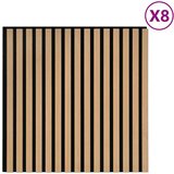 vidaXL Akustične zidne ploče 8 kom letvica 60,5x60 cm hrastov furnir | shoptok.hr