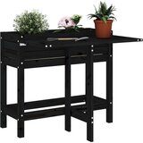 Maison Chic Vrtno cvetlično korito - Cvetlični Lonec z zložljivo mizo black trdna borovina, (21789552) | Shoptok.si