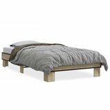 Furnova Posteljni okvir sonoma hrast 100x200 cm inž. les in kovina, (21937777) | Shoptok.si