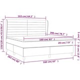  Krevet s oprugama i madracem tamnoplavi 160x200 cm baršunasti | shoptok.hr