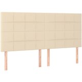 Maison Chic Posteljno vzglavje - Vzglavna omarica 4 kosa krem 80x5x78/88 cm blago, (22076947) Cene