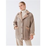 LC Waikiki Women's Jacket Collar Plain Suede Look Coat | shoptok.hr