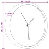  Zidni sat plavi Ø 25,5 cm od polistirena i stakla | shoptok.hr