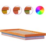  The Living Store LED posteljni okvir voščeno rjav 90x190 cm trdna borovina - Posteljni Okvir, (21455312) | Shoptok.si