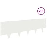  Ograda oko Travnjaka 10 kom. 100 x 30 cm Čelik Bijela - Bijela 10 30 cm | shoptok.hr